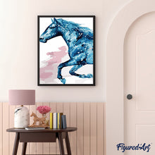 Cargar imagen en el visor de la galería, Pintar Por Números - Caballo Azul - Figuredart - Animales Caballos