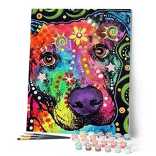 Cargar imagen en el visor de la galería, Pintar Por Números - Cabeza Perro Estrellas - Figuredart - Animales Perros