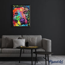 Cargar imagen en el visor de la galería, Pintar Por Números - Cabeza Perro Estrellas - Figuredart - Animales Perros