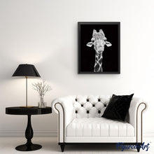 Cargar imagen en el visor de la galería, Pintar Por Números - Jirafa Blanco Y Negro - Figuredart - Animales Jirafas