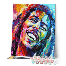 Cargar imagen en el visor de la galería, Pintar Por Números - Bob Marley Acuarela - Figuredart - Pop Art Retrato