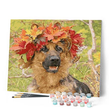 Cargar imagen en el visor de la galería, Pintar Por Números - Perro En Otoño - Figuredart - Animales Perros