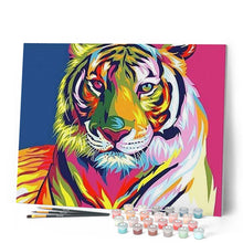 Cargar imagen en el visor de la galería, Pintar Por Números - La Cabeza Del Tigre De Color - Figuredart - Animales Pop Art Tigres