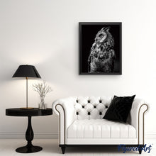 Cargar imagen en el visor de la galería, Pintar Por Números - Búho Blanco Y Negro - Figuredart - Animales Búhos
