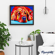 Cargar imagen en el visor de la galería, Pintar Por Números - Perro Rojo Tendido En El Suelo - Figuredart - Animales Perros