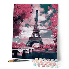 Cargar imagen en el visor de la galería, Pintar Por Números - Torre Eiffel Roja - Figuredart - Ciudades