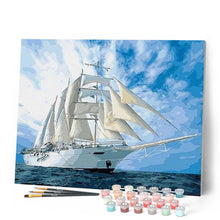 Cargar imagen en el visor de la galería, Pintar Por Números - Buque De Vapor Blanco - Figuredart - Barcos