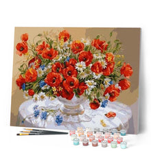 Cargar imagen en el visor de la galería, Pintar Por Números - Flor Roja 1 - Figuredart - Flores