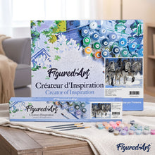 Cargar imagen en el visor de la galería, Pintar Por Números - Caballos En La Nieve - Figuredart - Animales Caballos