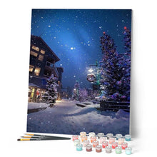 Cargar imagen en el visor de la galería, Pintar Por Números - Calle En Navidad - Figuredart - Navidad Paisajes