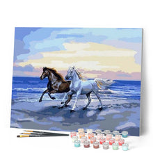Cargar imagen en el visor de la galería, Pintar Por Números - Caballos En La Playa - Figuredart - Animales Caballos