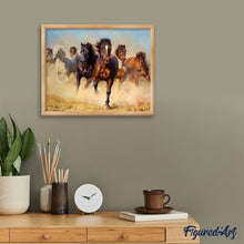 Cargar imagen en el visor de la galería, Pintar Por Números - Caballos Al Galope - Figuredart - Animales Caballos