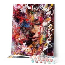 Cargar imagen en el visor de la galería, Pintar Por Números - Cara Femenina Abstracto - Figuredart - Deseos De Otros Lugares
