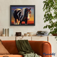 Cargar imagen en el visor de la galería, Pintar Por Números - Caballo Blanco Y Marrón - Figuredart - Animales Caballos
