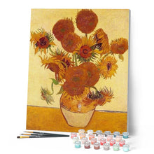 Cargar imagen en el visor de la galería, Pintar Por Números - Girasoles De Van Gogh - Figuredart - Flores Reproducción De Obras De Arte Van Gogh