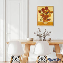 Cargar imagen en el visor de la galería, Pintar Por Números - Girasoles De Van Gogh - Figuredart - Flores Reproducción De Obras De Arte Van Gogh