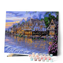 Cargar imagen en el visor de la galería, Pintar Por Números - Río Bellagio - Figuredart - Paisajes