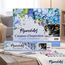 Cargar imagen en el visor de la galería, Pintar Por Números - Gato Barba Blanco Y Negro - Figuredart - Animales Gatos