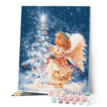 Cargar imagen en el visor de la galería, Pintar Por Números - Angel Añadiendo Estrella - Figuredart - Navidad Religión