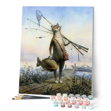 Cargar imagen en el visor de la galería, Pintar Por Números - Gato De Pesca - Figuredart - Animales Gatos