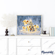 Cargar imagen en el visor de la galería, Pintar Por Números - Árbol De Navidad Con Los Ángeles - Figuredart - Navidad Árboles