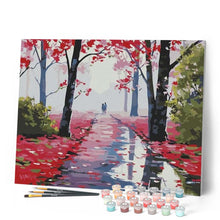 Cargar imagen en el visor de la galería, Pintar Por Números - Paseo En El Bosque Rojo - Figuredart - Paisajes