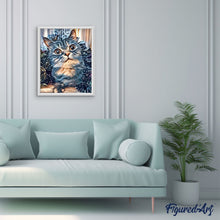 Cargar imagen en el visor de la galería, Pintar Por Números - Gato Pelo Azul - Figuredart - Animales Gatos