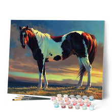 Cargar imagen en el visor de la galería, Pintar Por Números - Caballo Blanco Y Marrón 1 - Figuredart - Animales Caballos