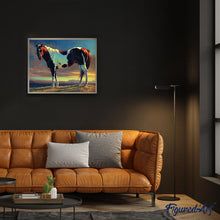 Cargar imagen en el visor de la galería, Pintar Por Números - Caballo Blanco Y Marrón 1 - Figuredart - Animales Caballos