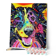 Cargar imagen en el visor de la galería, Pintar Por Números - Perro De Color 6 - Figuredart - Animales Perros Pop Art