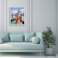 Cargar imagen en el visor de la galería, Pintar Por Números - Brindando Aperol - Figuredart - Ciudades Romanticismo