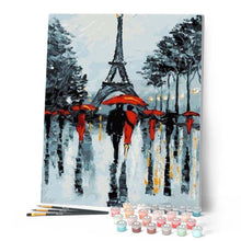Cargar imagen en el visor de la galería, Pintar Por Números - Las Parejas Románticas Torre Eiffel - Figuredart - Ciudades Novedades