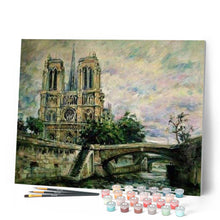 Cargar imagen en el visor de la galería, Pintar Por Números - Gris Notre Dame - Figuredart - Ciudades