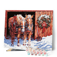 Cargar imagen en el visor de la galería, Pintar Por Números - Caballos En Invierno - Figuredart - Animales Caballos