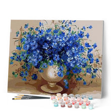 Cargar imagen en el visor de la galería, Pintar Por Números - Azul Tentación - Figuredart - Flores