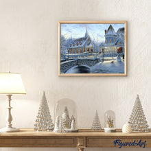 Cargar imagen en el visor de la galería, Pintar Por Números - Iglesia En La Nieve - Figuredart - Paisajes
