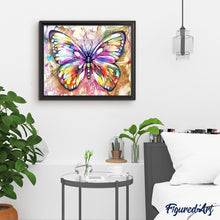 Cargar imagen en el visor de la galería, Pintar Por Números - Mariposa Colorida 1 - Figuredart - Animales Mariposas