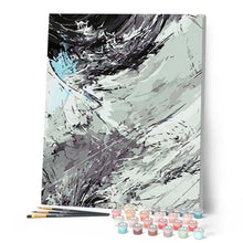 Cargar imagen en el visor de la galería, Pintar Por Números - Abstracto Blanco Y Negro - Figuredart - Pintura Abstracta