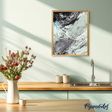 Cargar imagen en el visor de la galería, Pintar Por Números - Abstracto Blanco Y Negro - Figuredart - Pintura Abstracta