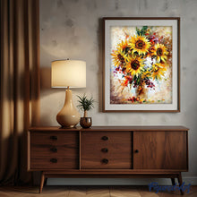 Cargar imagen en el visor de la galería, Pintar Por Números - Girasoles Abstractos - Figuredart - Flores