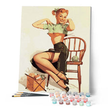Cargar imagen en el visor de la galería, Pin-up vintage con hilos