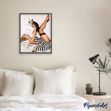 Cargar imagen en el visor de la galería, Pin-up en vestido y perro