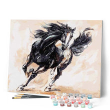 Cargar imagen en el visor de la galería, Pintar Por Números - Caballo Negro - Figuredart - Animales Caballos