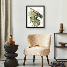Cargar imagen en el visor de la galería, Pintar Por Números - Dragón Verde - Figuredart - Animales Dragones