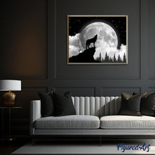 Cargar imagen en el visor de la galería, Pintar Por Números - Aullido Solitario - Figuredart - Animales Paisajes