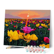 Cargar imagen en el visor de la galería, Atardecer y campos de flores