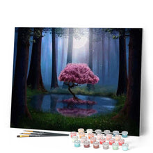 Cargar imagen en el visor de la galería, Pintar Por Números - Árbol En El Agua - Figuredart - Paisajes Árboles