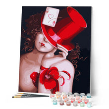 Cargar imagen en el visor de la galería, Mujer sexy roja y carta