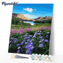 Cargar imagen en el visor de la galería, Campos de flores junto al lago
