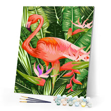 Cargar imagen en el visor de la galería, Flamenco rosa entre hojas